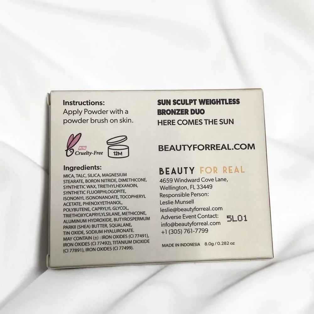 Beauty For Real Sun Sculpt Weightless Bronzer Duo Here Comes The Sun 8g